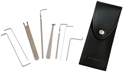Multipick Lockpicking Spanner Profi Set 8-teilig für alle Profil-Schlösser aus Federstahl-Draht in Echtleder Etui