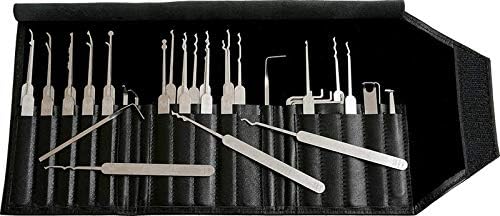 Super-Lockpicking-Set (37-tlg.) 1 Extraktor, 11 Spanner & 25 Lockpicks aus bestem Federstahl