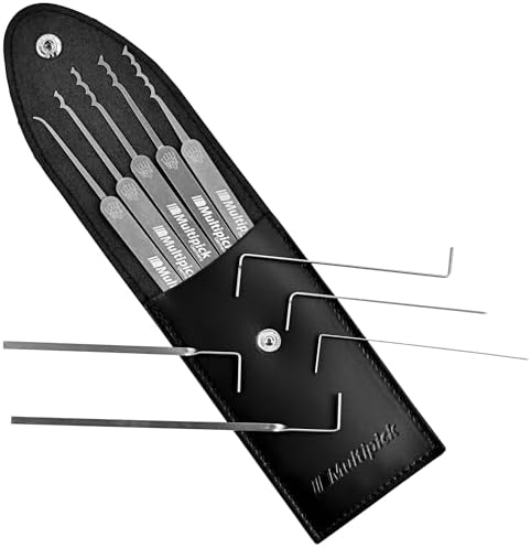 Lockpicking-Set von "Lock Noob" (10-tlg.) 5 Spanner & 5 Lockpicks aus bestem Federstahl