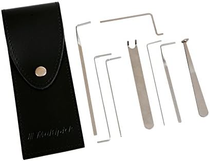Multipick Lockpicking Spanner Profi Set 8-teilig für alle Profil-Schlösser aus Federstahl-Draht in Echtleder Etui