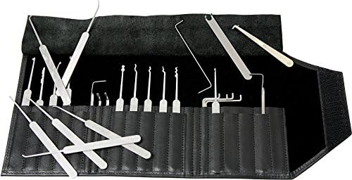 Meister-Lockpicking-Set (27-tlg.) 1 Extraktor, 11 Spanner & 15 Lockpicks aus bestem Federstahl
