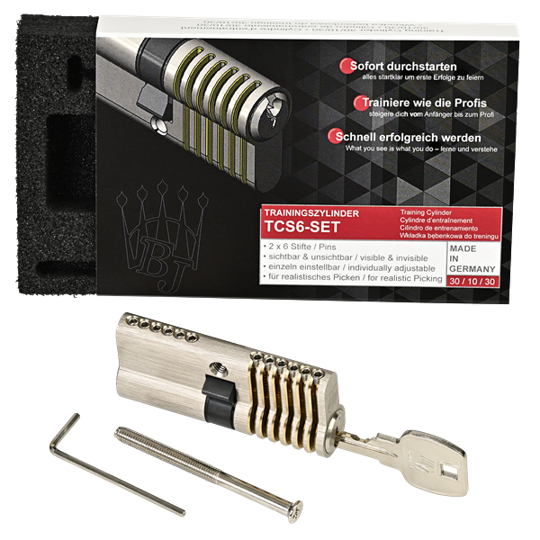 Europrofil Übungsschloss Set 6 Pin für Linkshänder