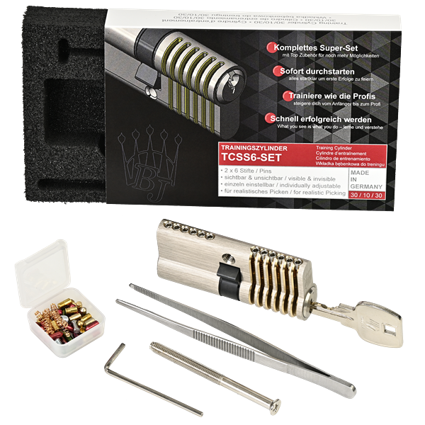 Europrofil Übungsschloss Advanced Set 6 Pin für Linkshänder