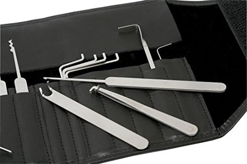 Meister-Lockpicking-Set (27-tlg.) 1 Extraktor, 11 Spanner & 15 Lockpicks aus bestem Federstahl