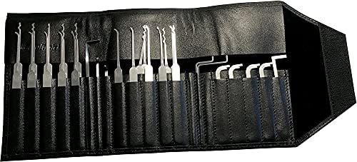 Meister-Lockpicking-Set (29-tlg.) 1 Extraktor, 10 Spanner & 18 Lockpicks aus bestem Federstahl