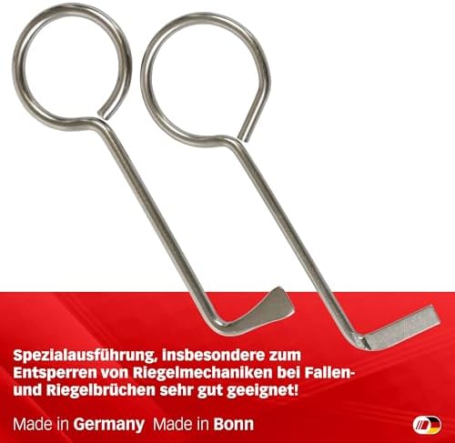 Multipick Professional Deadlock Pick - Made in Germany - Lock Universal Key Opens Almost Any Door with Normal Deadlock Lock - 1 Piece in Professional Locksmith Tool Quality