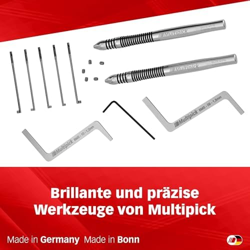 Meister-Lockpicking-Set (13-tlg.) 3 Spanner & 10 Bohrmuldenpicks