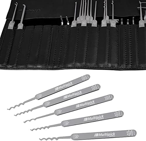 Meister-Lockpicking-Set "Lock Noob Selection" (39-tlg.) 16 Spanner & 23 Lockpicks aus bestem Federstahl