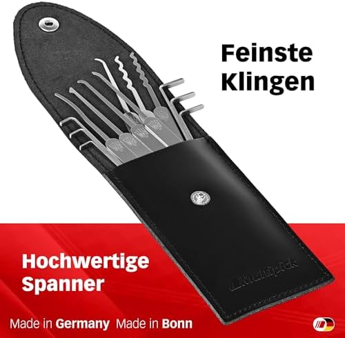 Beginner-Lockpicking-Set (14-tlg.) 8 Spanner & 6 Lockpicks aus bestem Federstahl