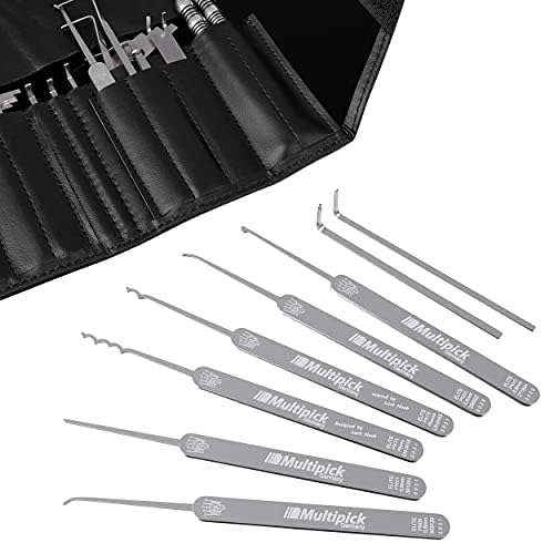 Meister-Lockpicking-Set "Lock Noob Selection" (39-tlg.) 16 Spanner & 23 Lockpicks aus bestem Federstahl