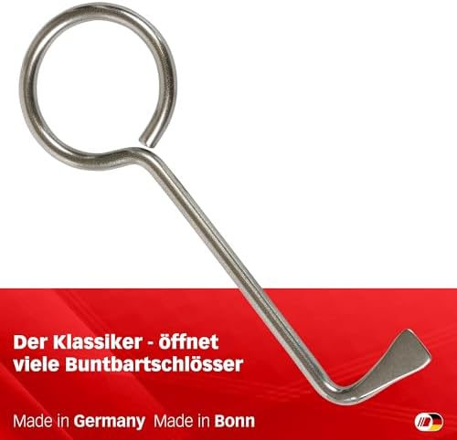 Multipick Professional Deadlock Pick - Made in Germany - Lock Universal Key Opens Almost Any Door with Normal Deadlock Lock - 1 Piece in Professional Locksmith Tool Quality