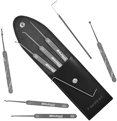 Wave-Lockpicking-Set (12-tlg.) 4 Spanner & 8 Lockpicks aus bestem Federstahl