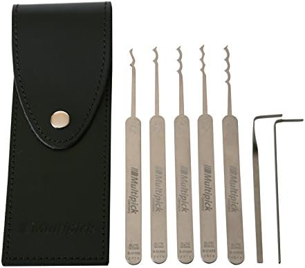 Bogota-Lockpicking-Set (7-tlg.) 2 Spanner & 5 Lockpicks aus bestem Federstahl