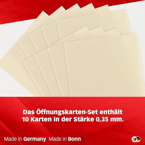Türfallen-Öffnungskarten-Set: 9 Stück (3 x 0,25 & 0,35 & 0,50 mm) - von Multipick