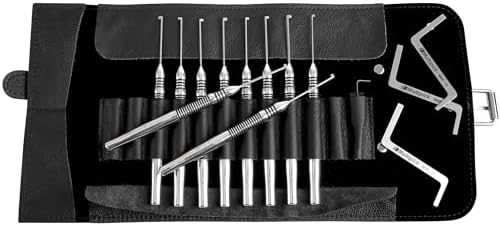 Meister-Lockpicking-Set (13-tlg.) 3 Spanner & 10 Bohrmuldenpicks