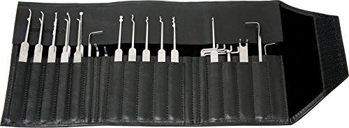 Meister-Lockpicking-Set (27-tlg.) 1 Extraktor, 11 Spanner & 15 Lockpicks aus bestem Federstahl