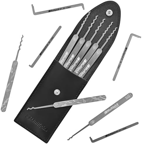 Wave-Lockpicking-Set (12-tlg.) 4 Spanner & 8 Lockpicks aus bestem Federstahl