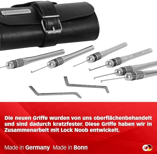 Meister-Lockpicking-Set (13-tlg.) 3 Spanner & 10 Bohrmuldenpicks