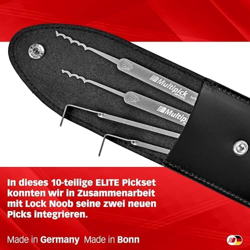 Wave-Lockpicking-Set (12-tlg.) 4 Spanner & 8 Lockpicks aus bestem Federstahl