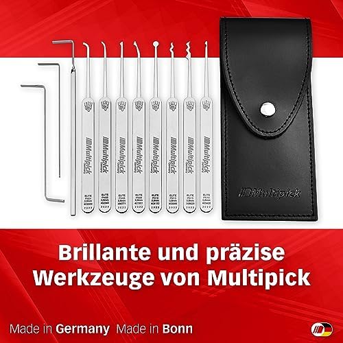 Beginner-Lockpicking-Set (14-tlg.) 8 Spanner & 6 Lockpicks aus bestem Federstahl