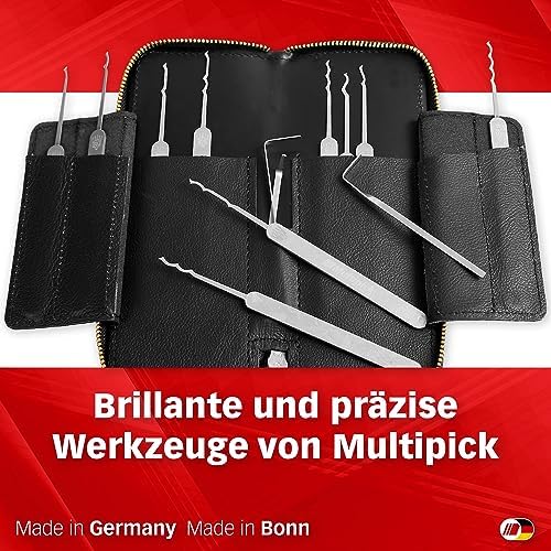 Bogota-Lockpicking-Set (13-tlg.) 3 Spanner & 10 Lockpicks aus bestem Federstahl