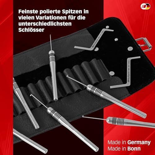 Meister-Lockpicking-Set (13-tlg.) 3 Spanner & 10 Bohrmuldenpicks