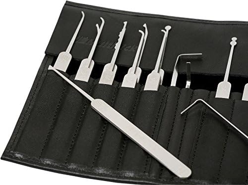 Meister-Lockpicking-Set (27-tlg.) 1 Extraktor, 11 Spanner & 15 Lockpicks aus bestem Federstahl