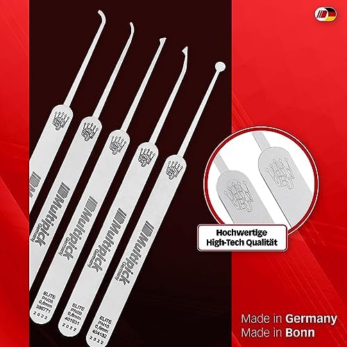 Beginner-Lockpicking-Set (14-tlg.) 8 Spanner & 6 Lockpicks aus bestem Federstahl