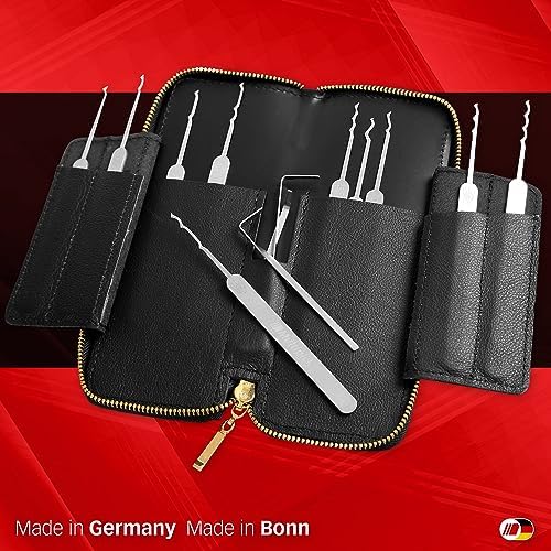 Bogota-Lockpicking-Set (13-tlg.) 3 Spanner & 10 Lockpicks aus bestem Federstahl