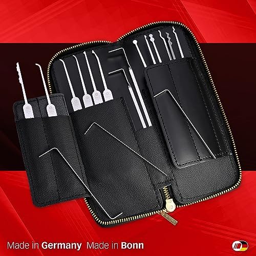 Bogota-Lockpicking-Set (13-tlg.) 3 Spanner & 10 Lockpicks aus bestem Federstahl