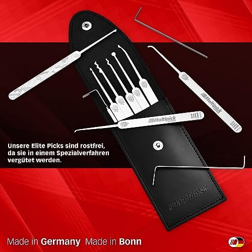 Beginner-Lockpicking-Set (14-tlg.) 8 Spanner & 6 Lockpicks aus bestem Federstahl