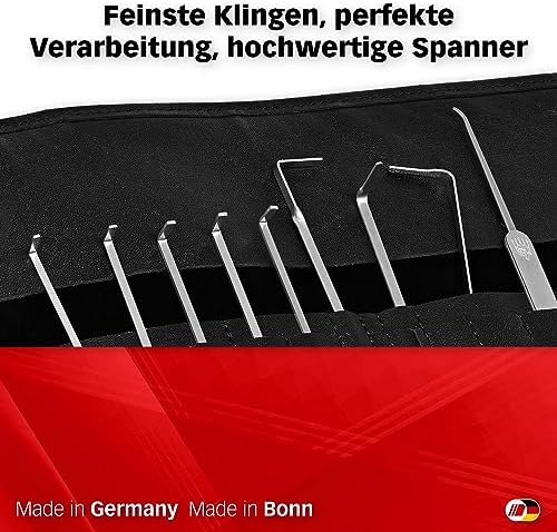 Beginner-Lockpicking-Set (14-tlg.) 8 Spanner & 6 Lockpicks aus bestem Federstahl